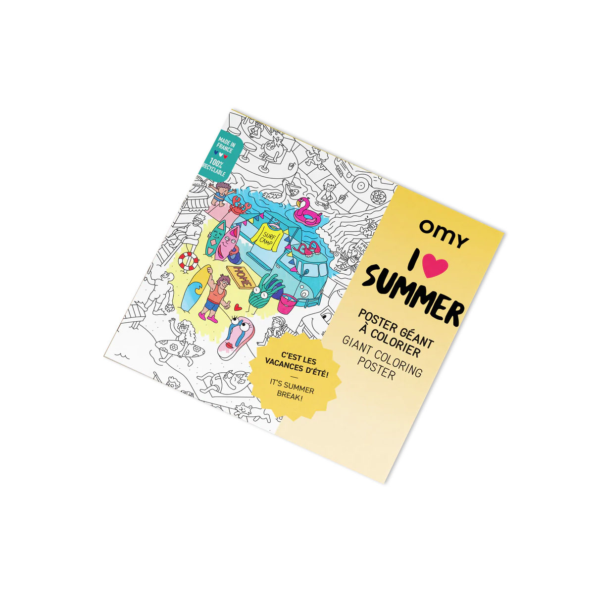 Krasojamais-plakats-I-love-Summer,-Giant-Poster,-OMY