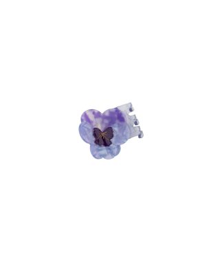 CouCou Suzette matu sprādze, klipsis ar puķēm Purple Pansy