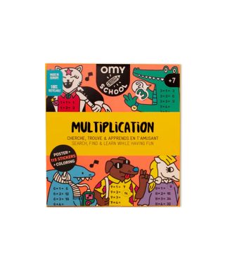 Plakāts ar uzlīmēm Multiplications, Omy