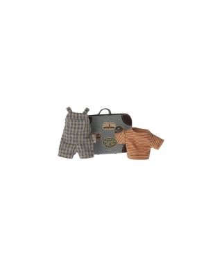 Rotaļu apģērbs čemodānā Overalls and shirt, Mouse, Maileg