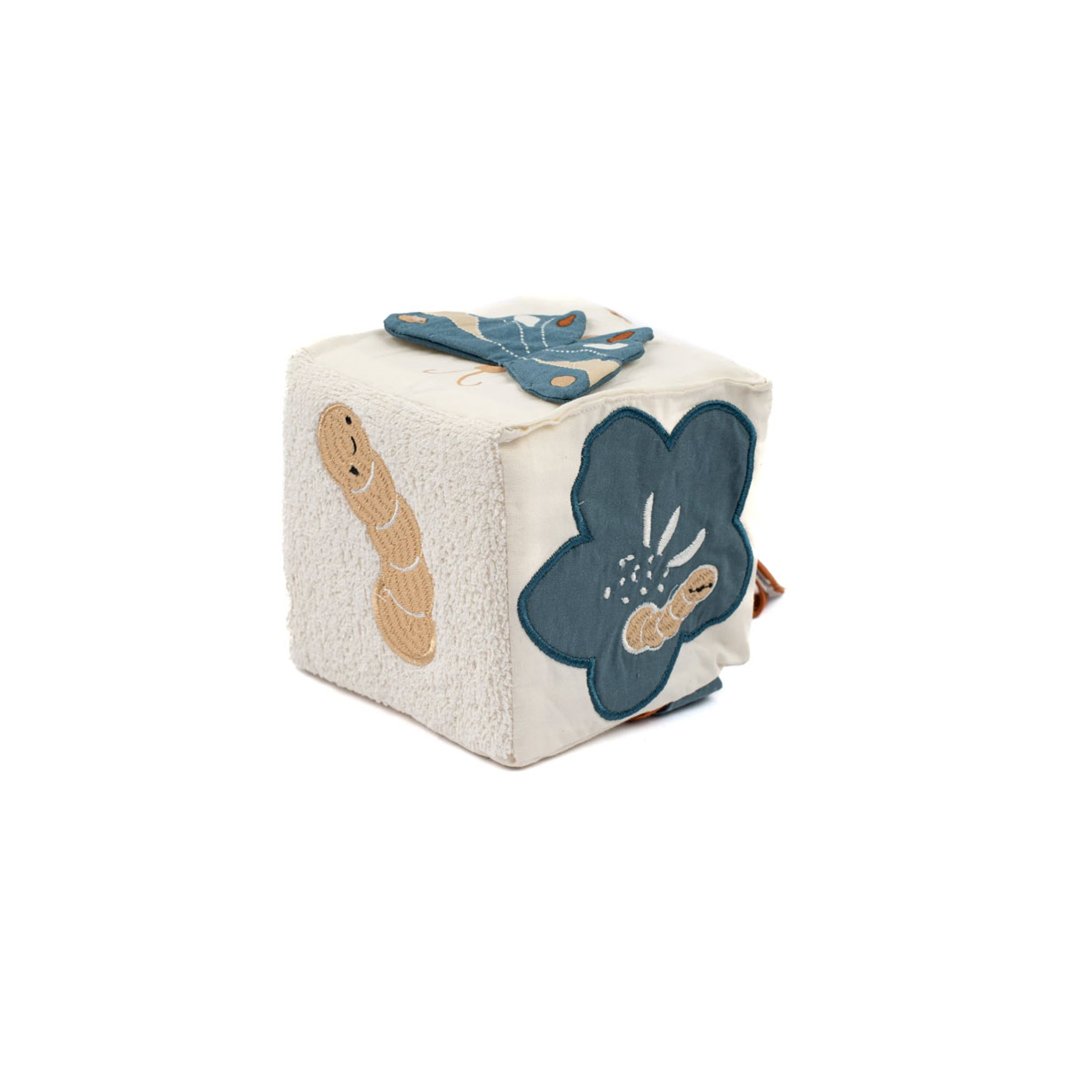Auduma-Kubs,-Fabric-Cube,-Little-Butterfly