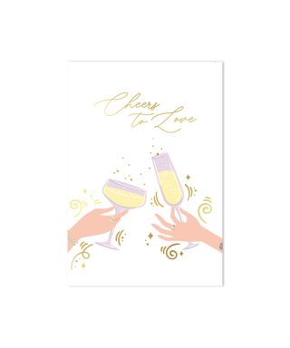 Greeting card Cheers to Love, Lovers garden, Manilla