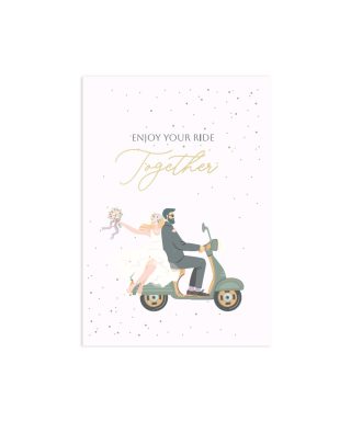 Greeting card Enjoy Your ride together, Lovers garden, Manilla