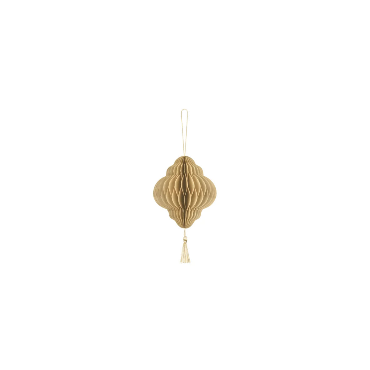 Papira-dekoracija-Honeycomb,-Latern,-Beige