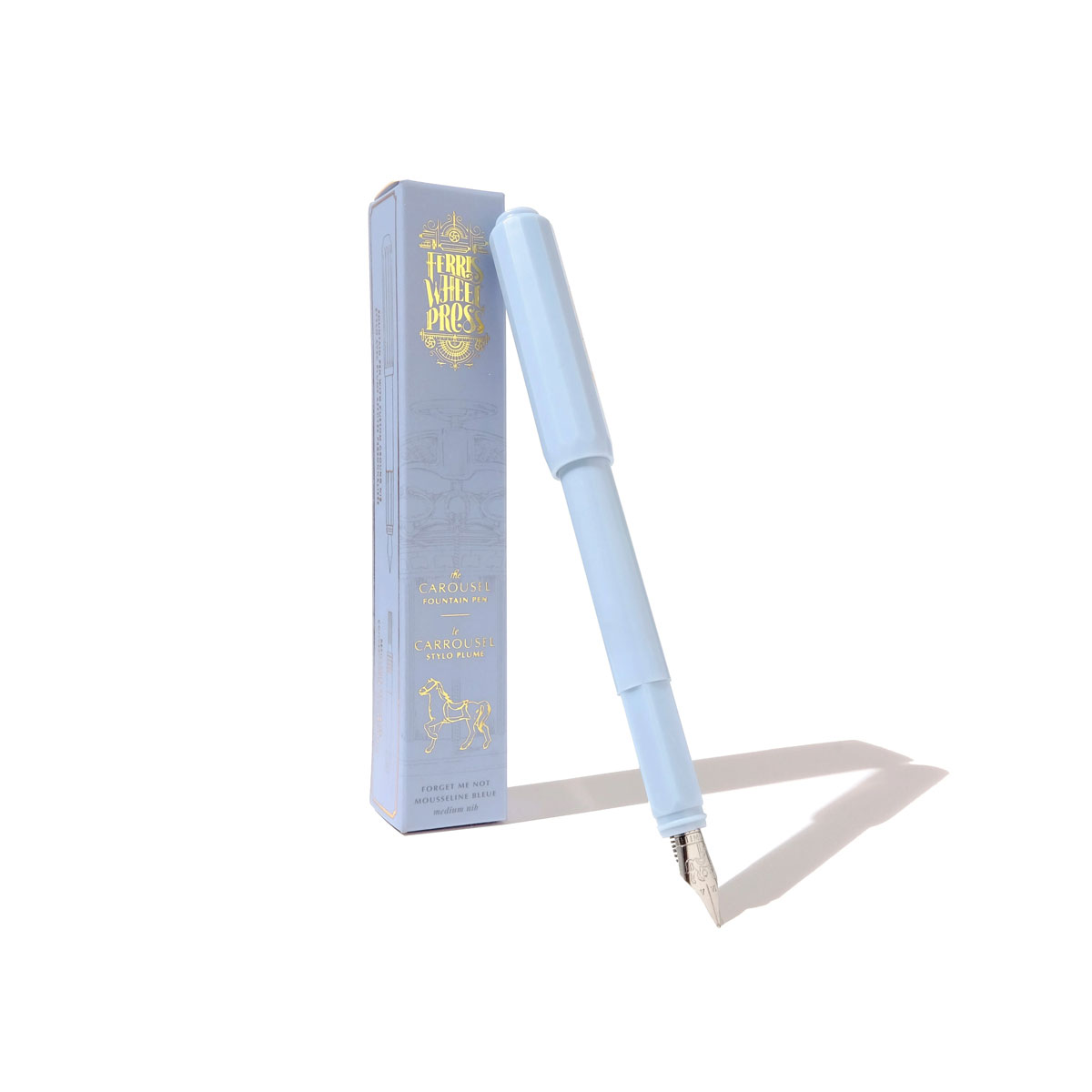 Pildspalva-ar-spalvu-Carousel-Pen,-Fine,-Forget-Me-Not,-Ferris-Wheel-Press