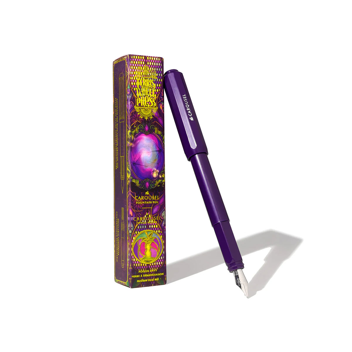 Pildspalva-ar-spalvu-Carousel-Pen,-Medium,-Poison-Envy,-Ferris-Wheel-Press