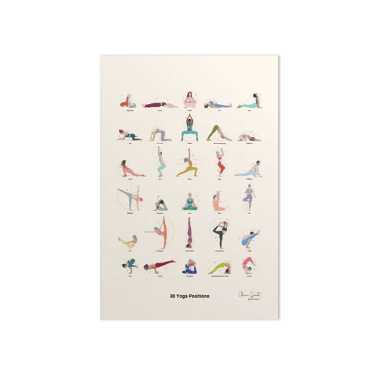 Plakats-30-Yoga-Positions,-Arch-B,-Addvent