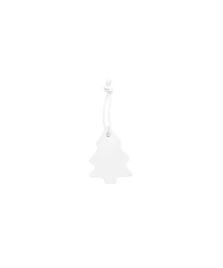 Māla dekors Tree, White, iekarināms, 1 gab.