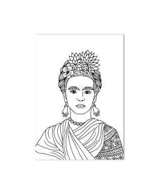 Radošo aktivitāšu plakāts Frida Kahlo, A3, Manilla