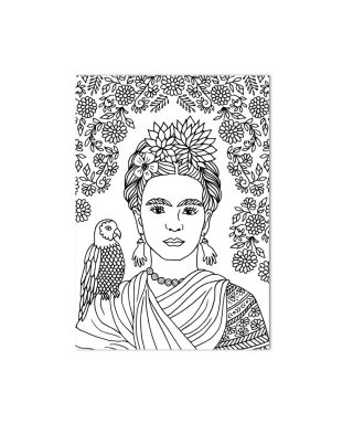 Radošo aktivitāšu plakāts Frida Kahlo, Flowers, A3, Manilla