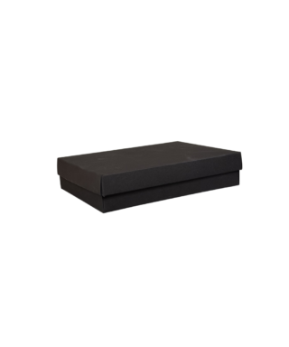 Kartona kastīte Midi, All black, 12 cm x 16 cm, ar noceļamu vāku