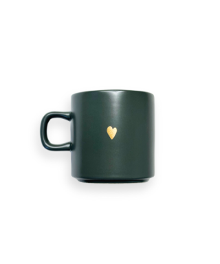 Porcelāna krūze Heart, Pilar, Agave Green