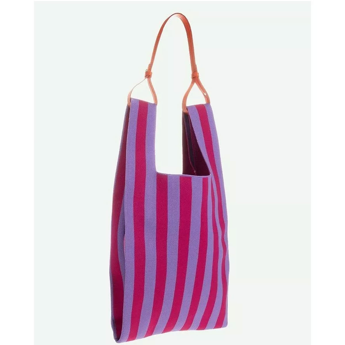 2_Iepirkumu-soma-Knitted-Stripes,-Positano-purple-+-sunset-lilac,-The-Sticky-Sis-Club The Sticky Sis Club strīpaina iepirkumu soma ikdienai