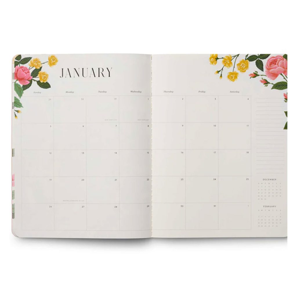 2025.gada plānotājs Roses Monthly Planner Rifle Paper