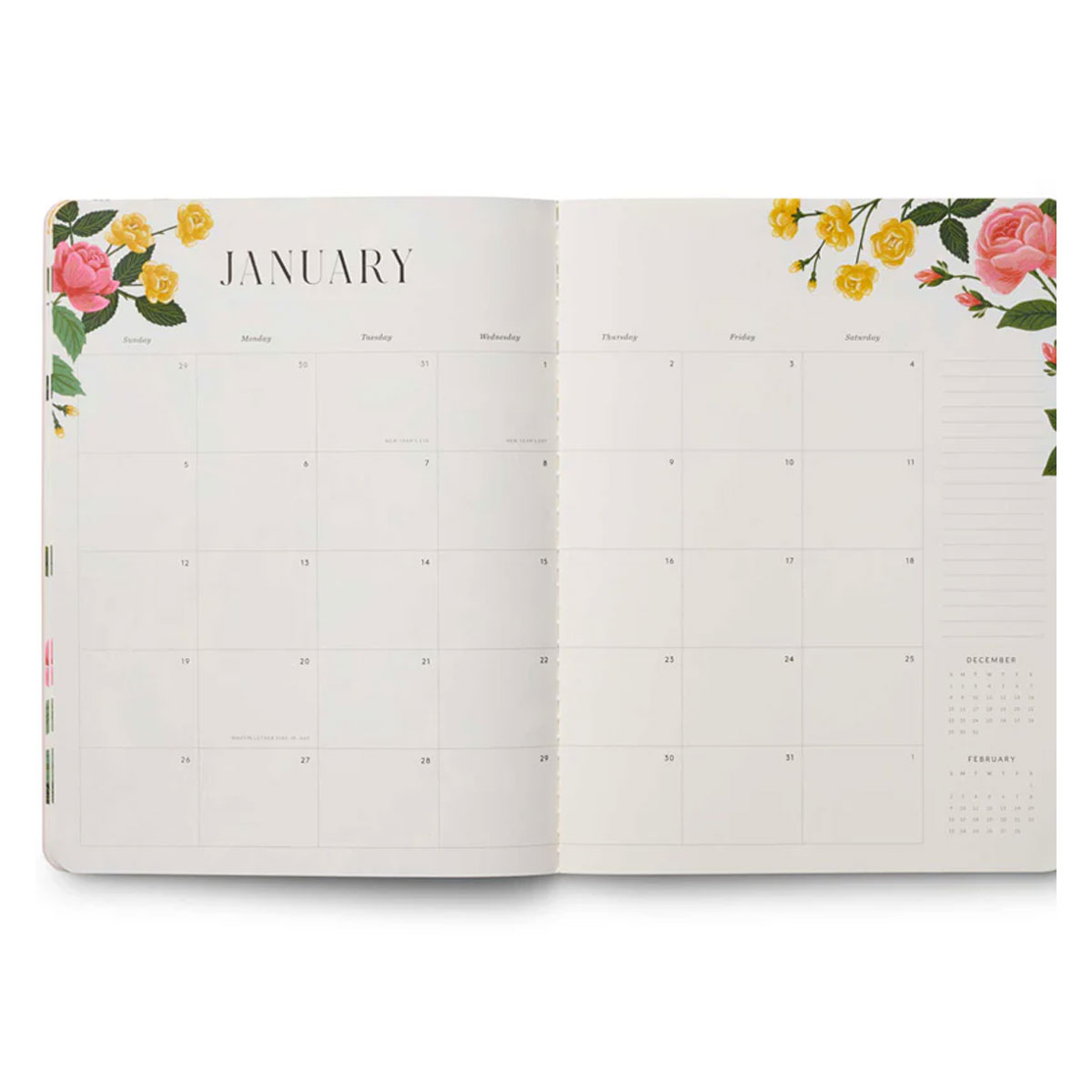 4_Planotajs-Roses,-Monthly-Planner,-2025,-Rifle-Paper 2025.gada plānotājs Roses Monthly Planner Rifle Paper