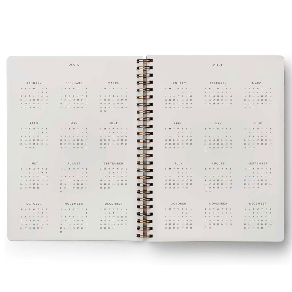 2025.gada plānotājs Roses Softcover Spiral Planner Rifle Paper