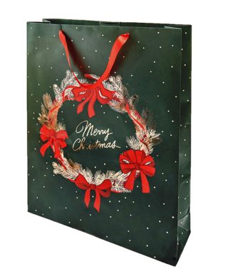 Ziemassvētku dāvanu maisiņš Wreath Bows