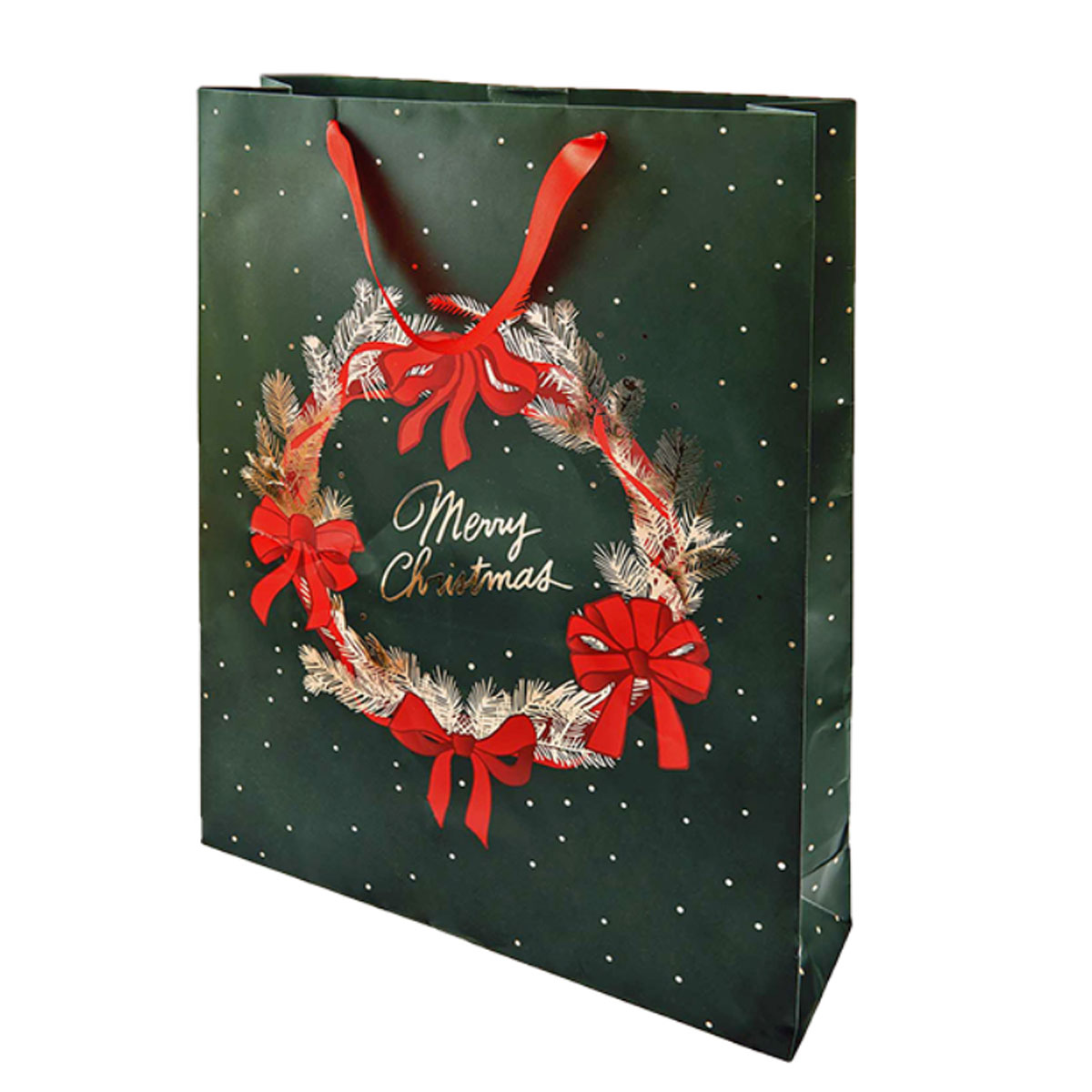 Ziemassvētku dāvanu maisiņš Wreath Bows