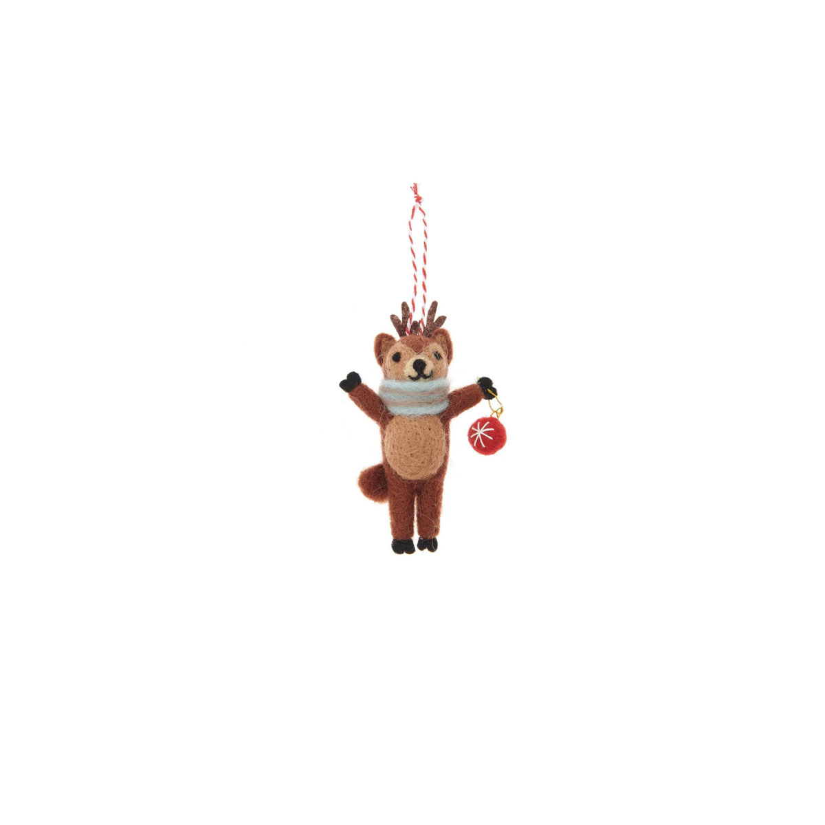 Ziemassvētku egles dekors Christmas deer felt