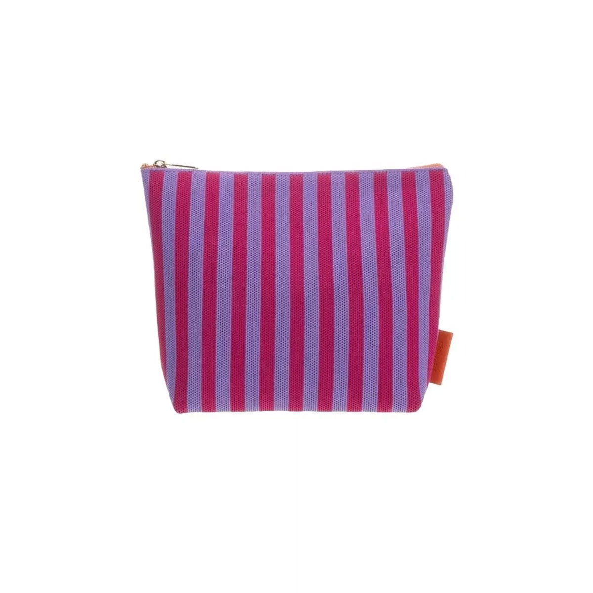 Kosmetikas-maks-Knitted-Stripes,-Positano-purple-+-sunset-lilac,-The-Sticky-Sis-Club The Sticky Sis Club kosmētikas maks knitted sripes, dāvanu ideja viņai
