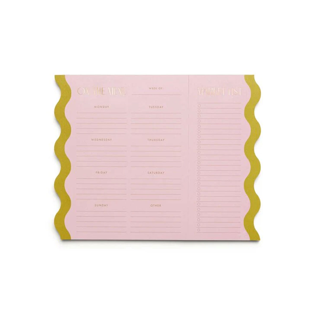 Piezimju-bloks-Meal-Planner-Notepad,-Pink-&-Chartreuse,-ar-magnetu Meal Planner maltīšu plānotājs piezīmju bloks