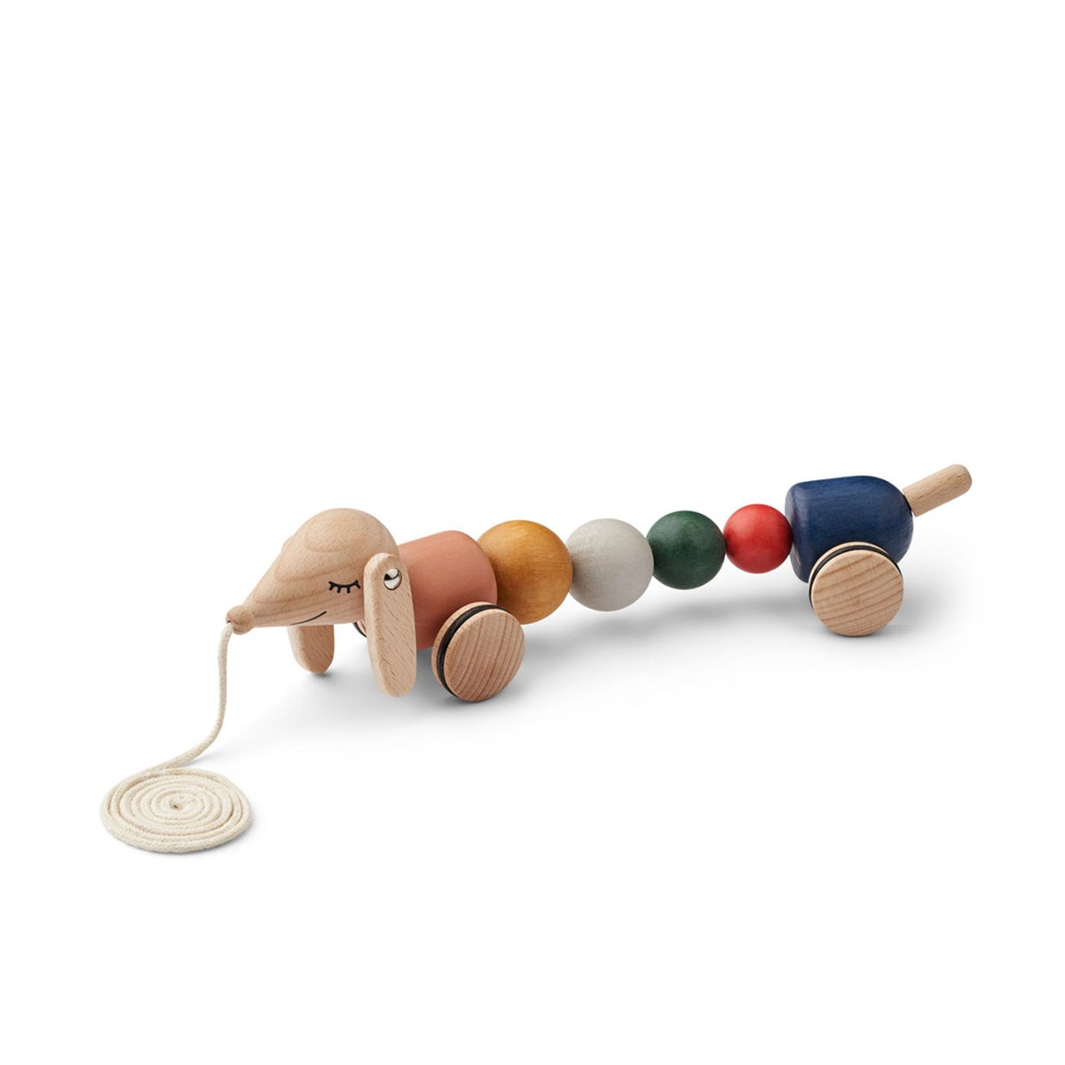 Rotallieta-Barthes-Pull-Along-Toy,-Golden-caramel-multi-mixx,-Liewood