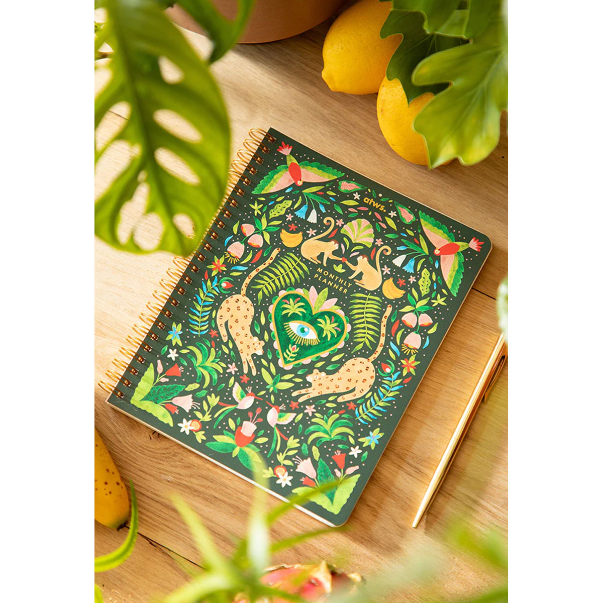2_Piezimju-gramata-Green-Jungle,-Monthly-Planner,-All-the-ways-to-say