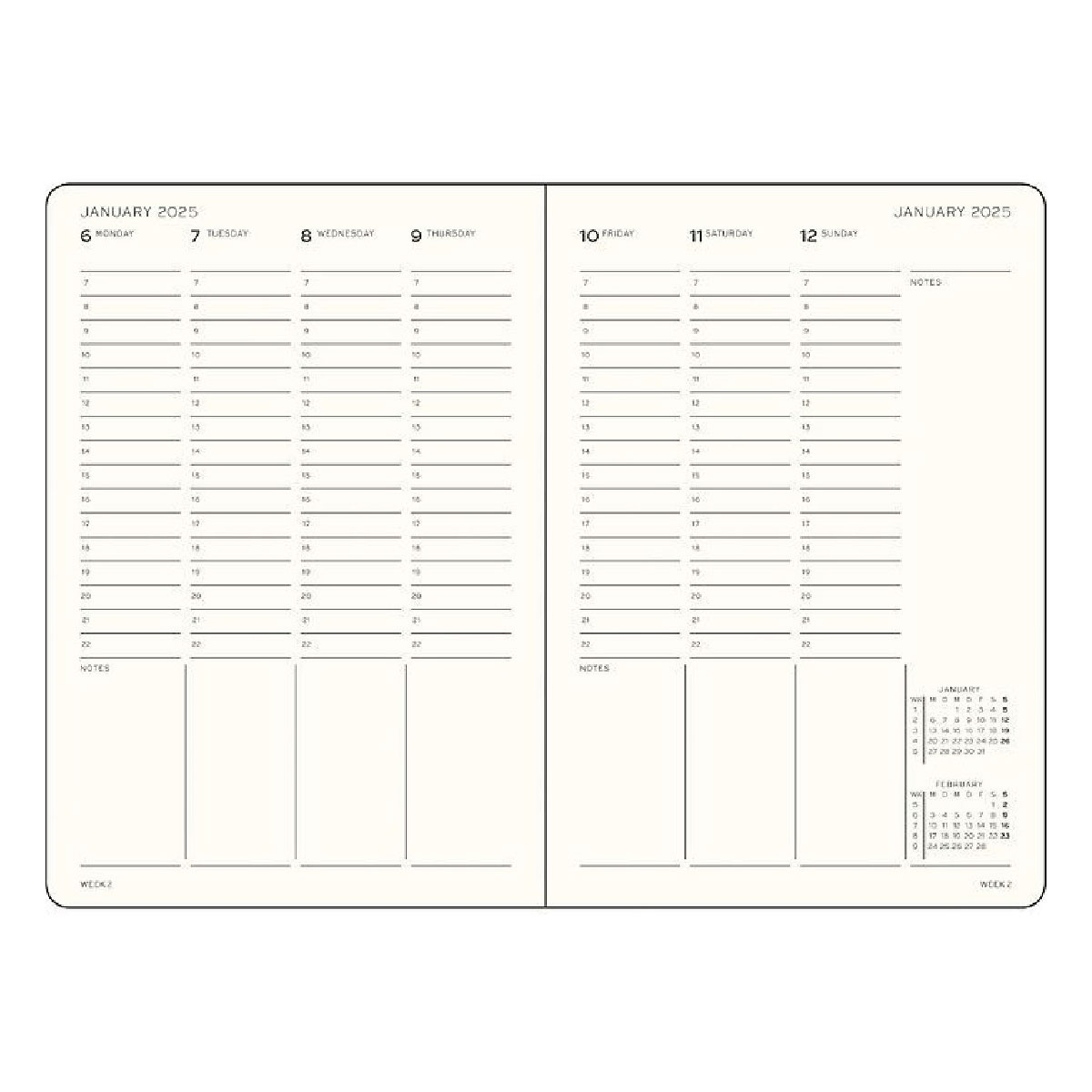 2_Planotajs-2025,-Week-Planner,-B5,-Hardcover,-Leuchtturm Leuchtturm1917 2025.gada plānotājs ikdienai, darbam