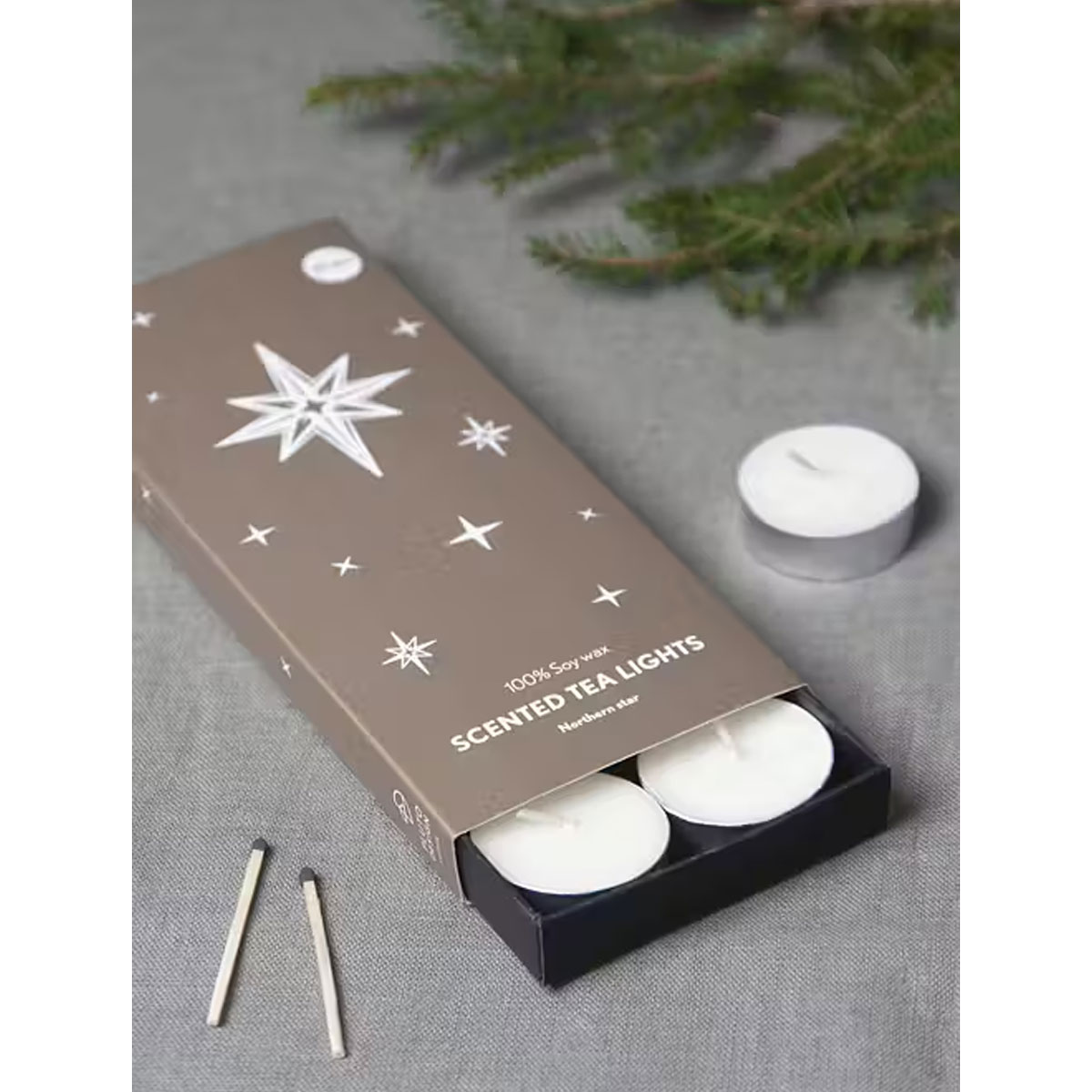 2_Sveces_Nothern-Star,-Scented-Tea-Lights,-10-gab