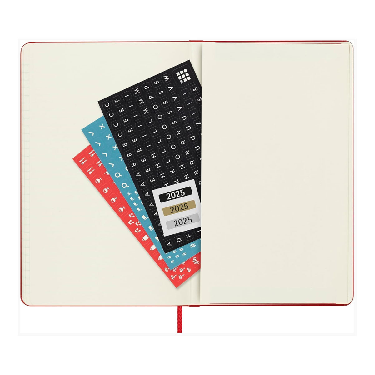 5_Planotajs-Moleskine-2025,-13-x-21-cm,-Weekly,-Hardcover,-Red Moleskine 2025.gada plānotājs ikdienai, darbam