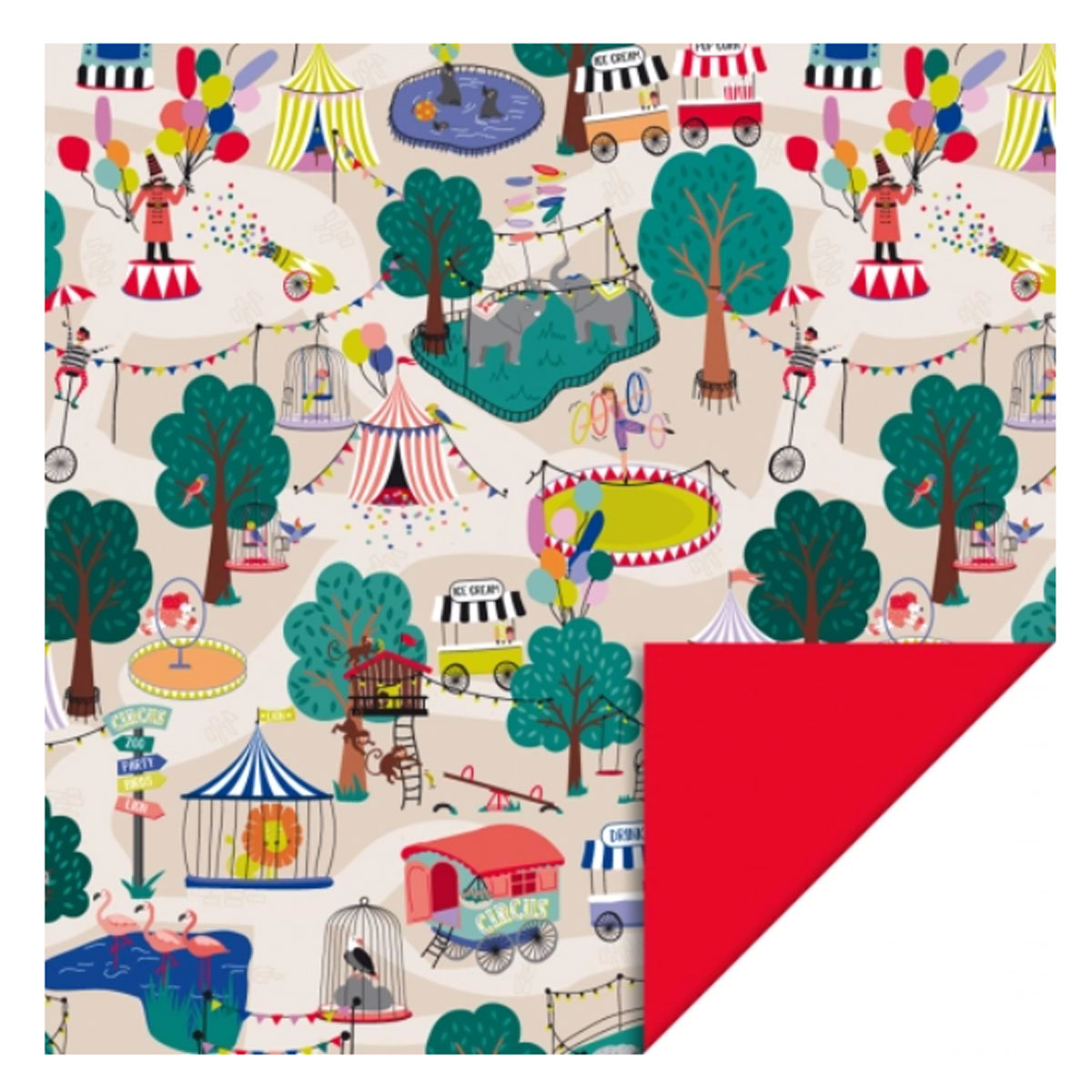 Davanu-iesainojamais-papirs-Circus,-Red