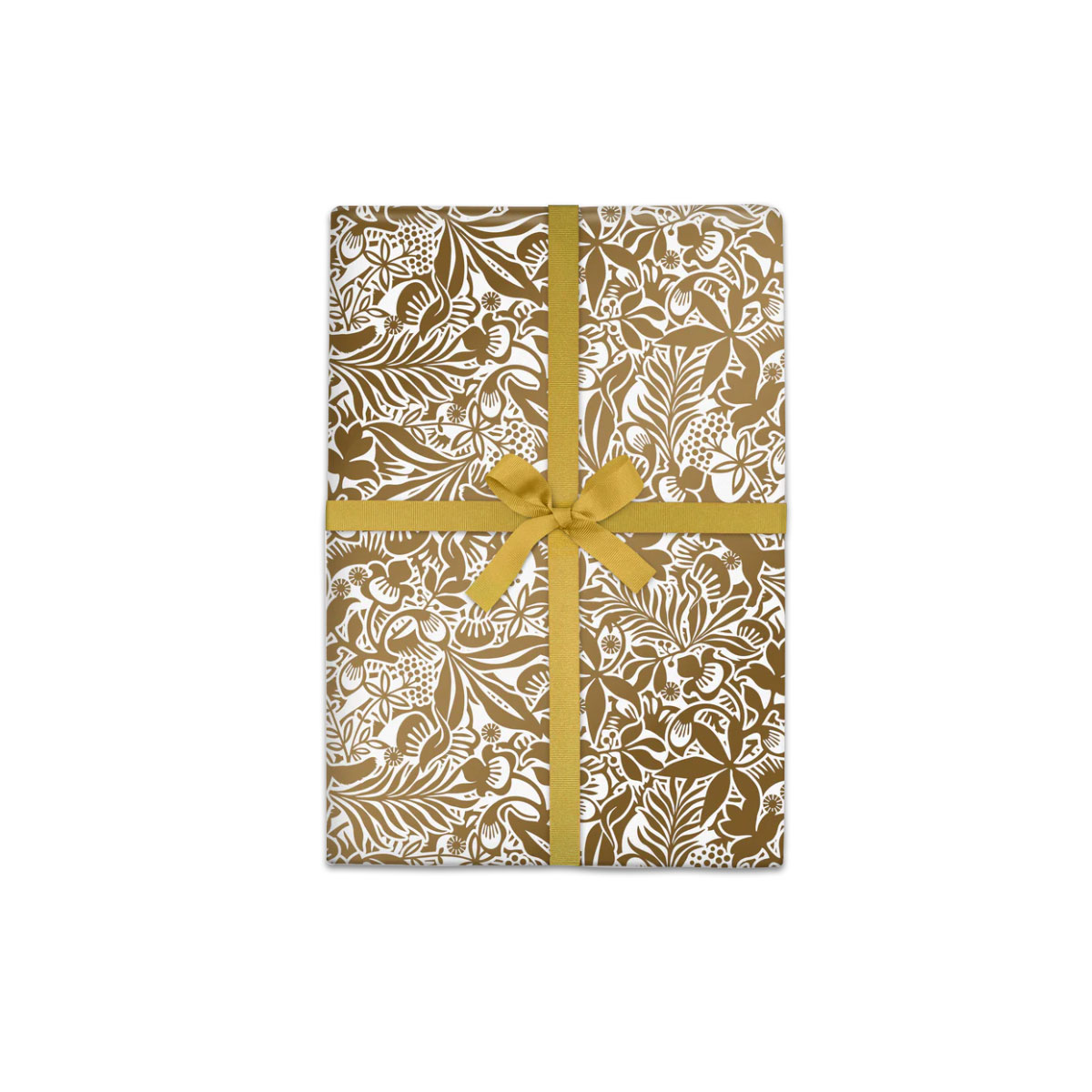 Davanu-iesainojamais-papirs-Fantasia-Gold-Floral,-Silk-Coated,-loksne