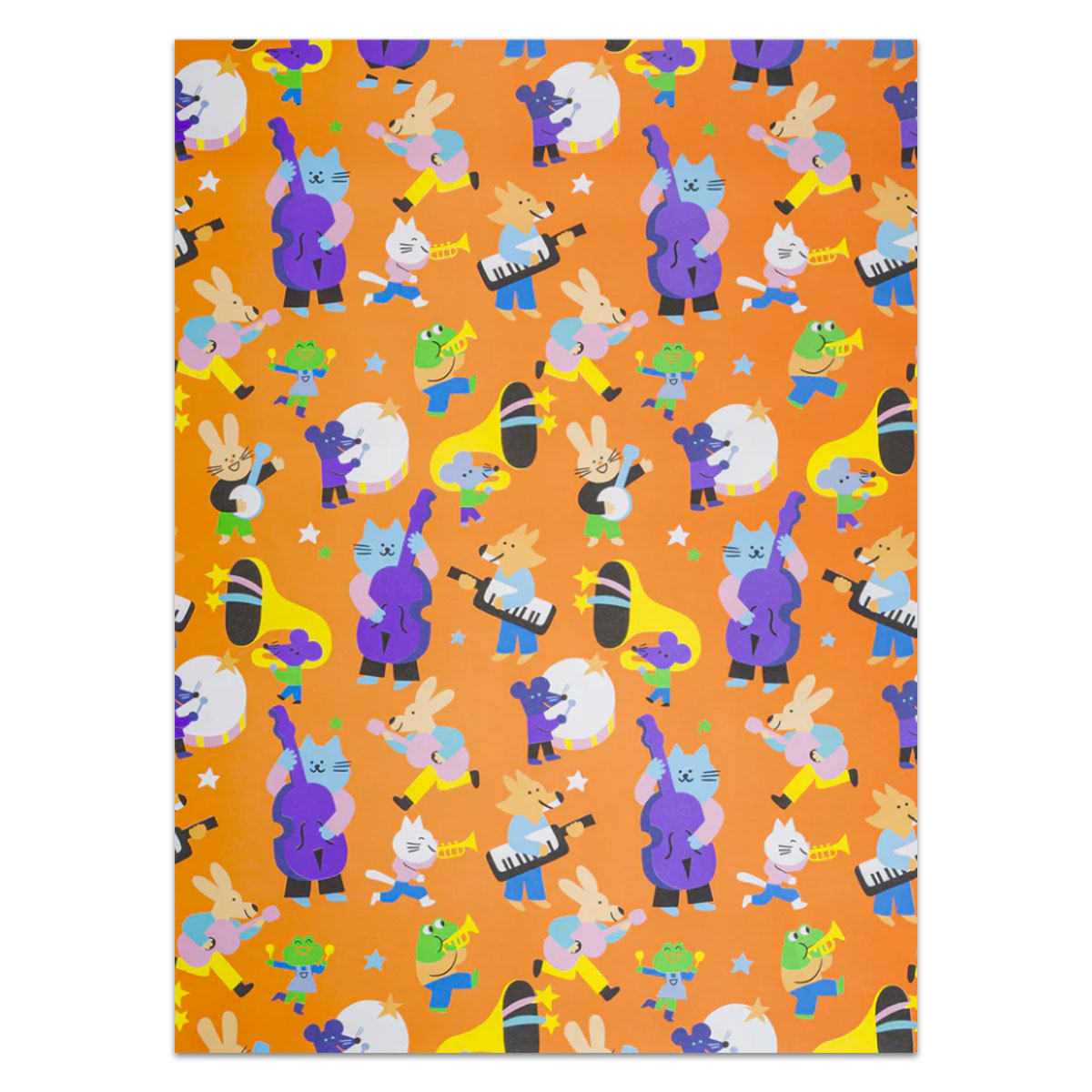 Davanu-iesainojamais-papirs-Musical-Animal-Parade,-Premium,-loksne