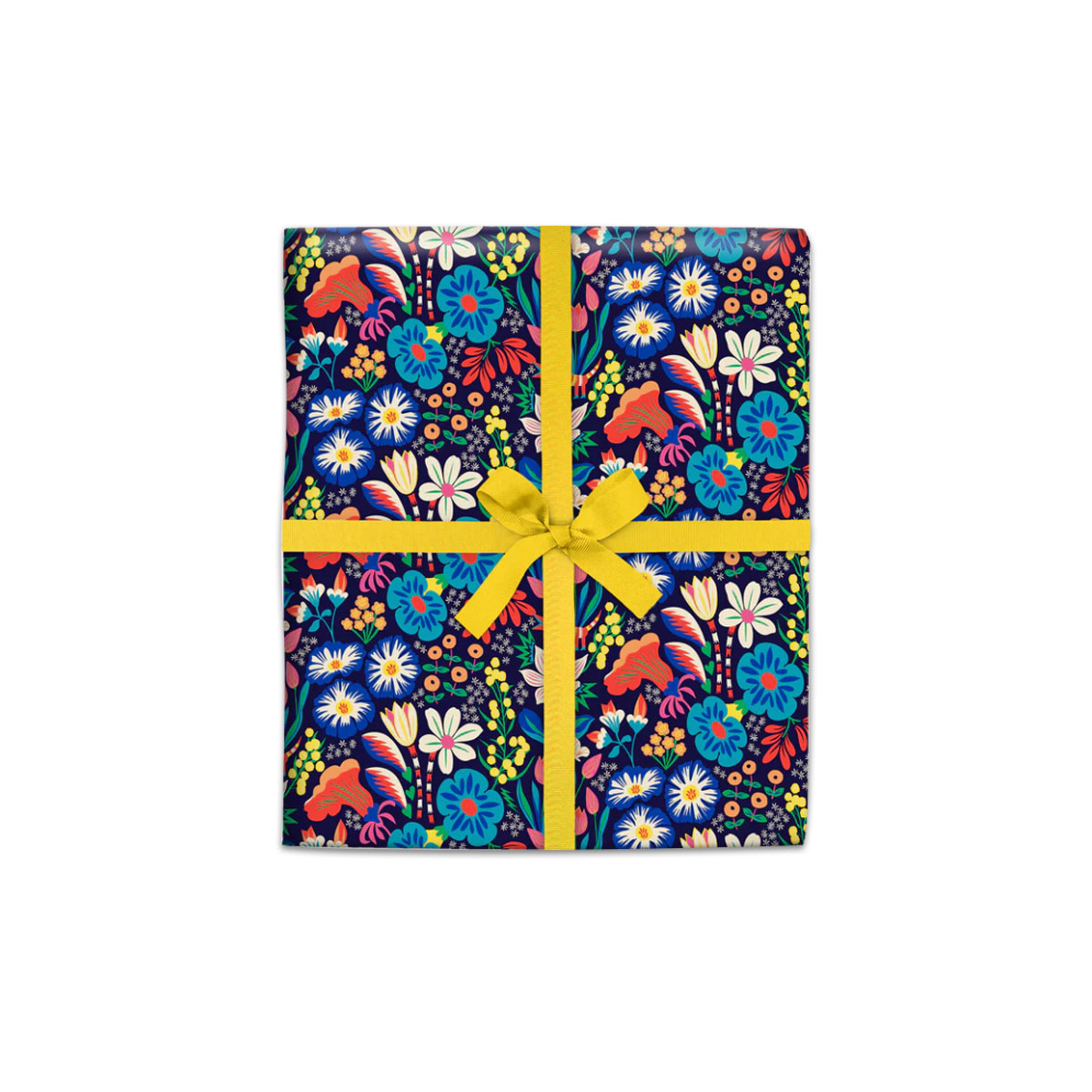 Davanu-iesainojamais-papirs-Navy-Flower-Garden,-3-m-x-0.7-m,-rullis