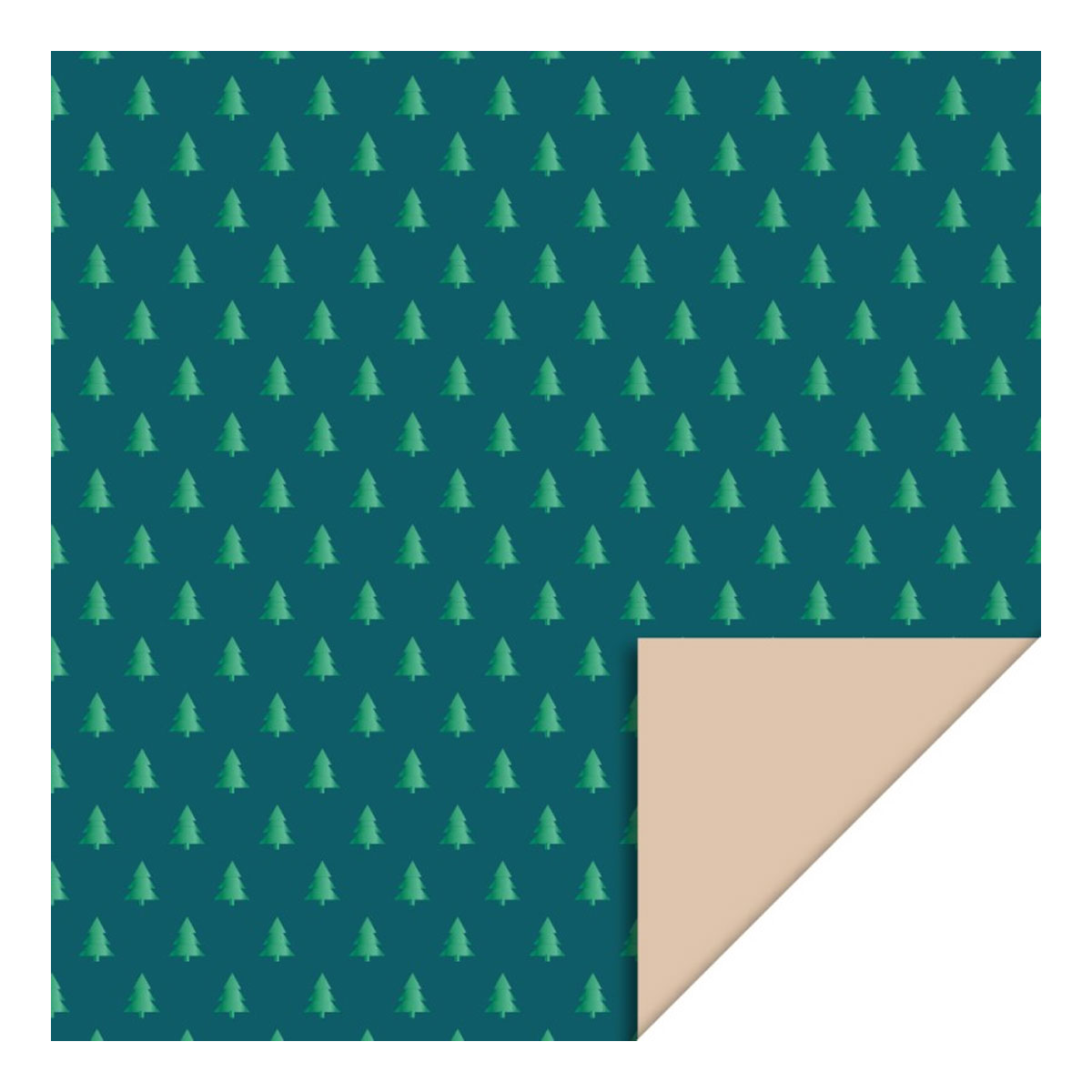 Davanu-iesainojamais-papīrs-X-mas-Tree-Green-Foil-Jade,-Nude