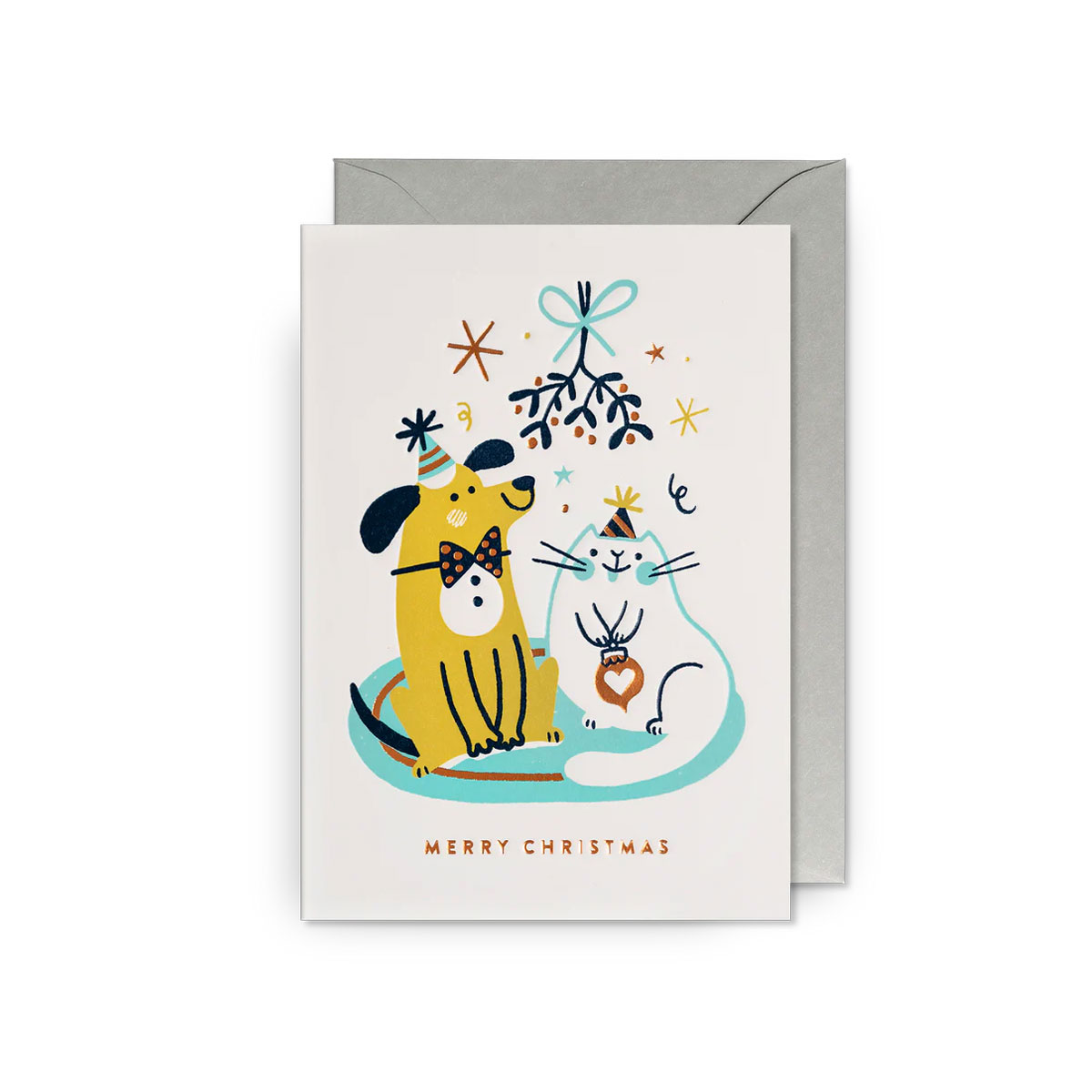Kartite-Cat-and-Dog,-Under-the-Mistletoe