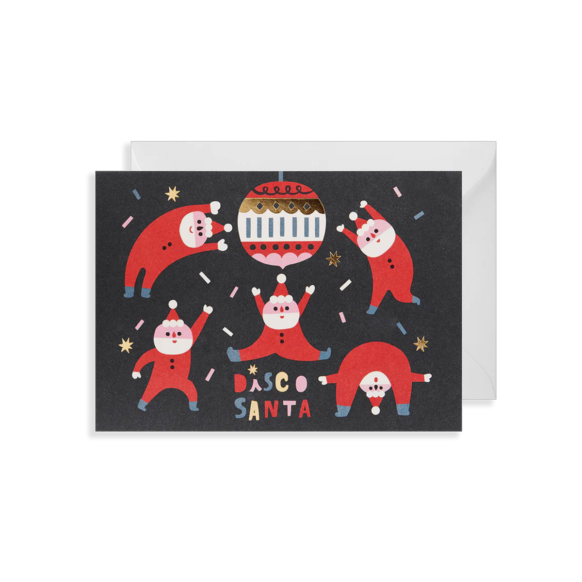 Kartite-Disco-Santa,-Christmas-Card