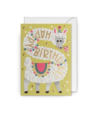 Kartīte Lama Party Hat, Happy Birthday