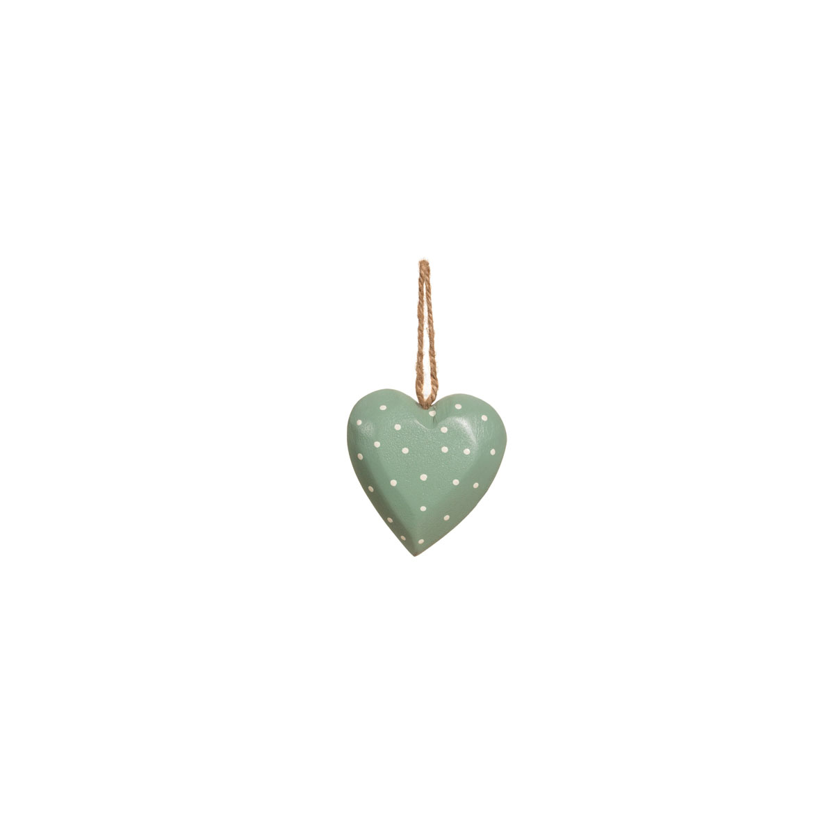 Koka-dekors-Heart,-Sage-Polka-Dot
