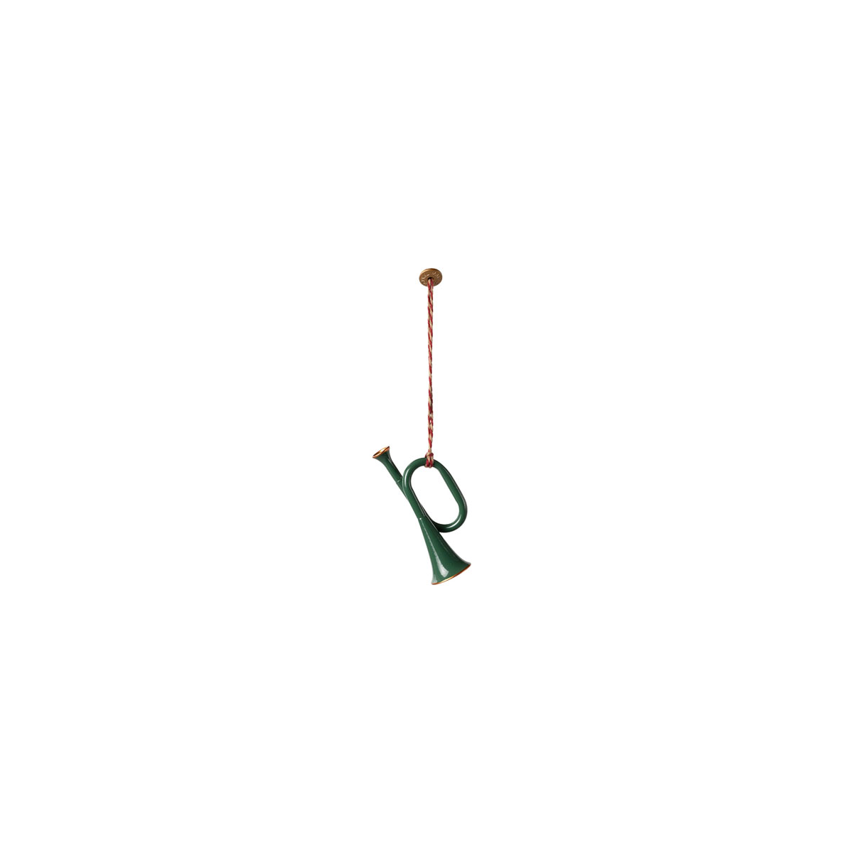 Metala-dekors-Trumpet,-Dark-Green,-Maileg