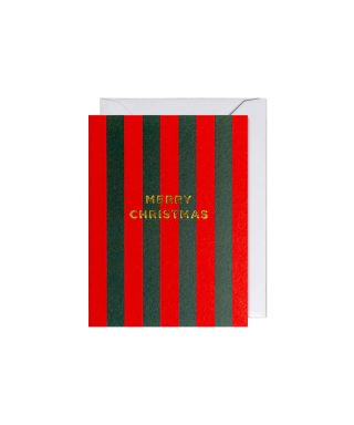 Mini kartīte Festive Striped Merry Christmas