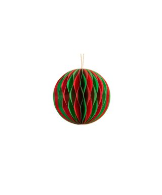Papīra dekors Honeycomb Decoration, Red/Green