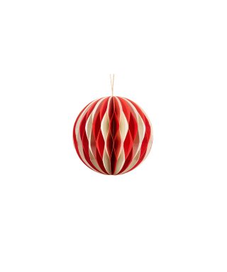 Papīra dekors Honeycomb Decoration, Red/White