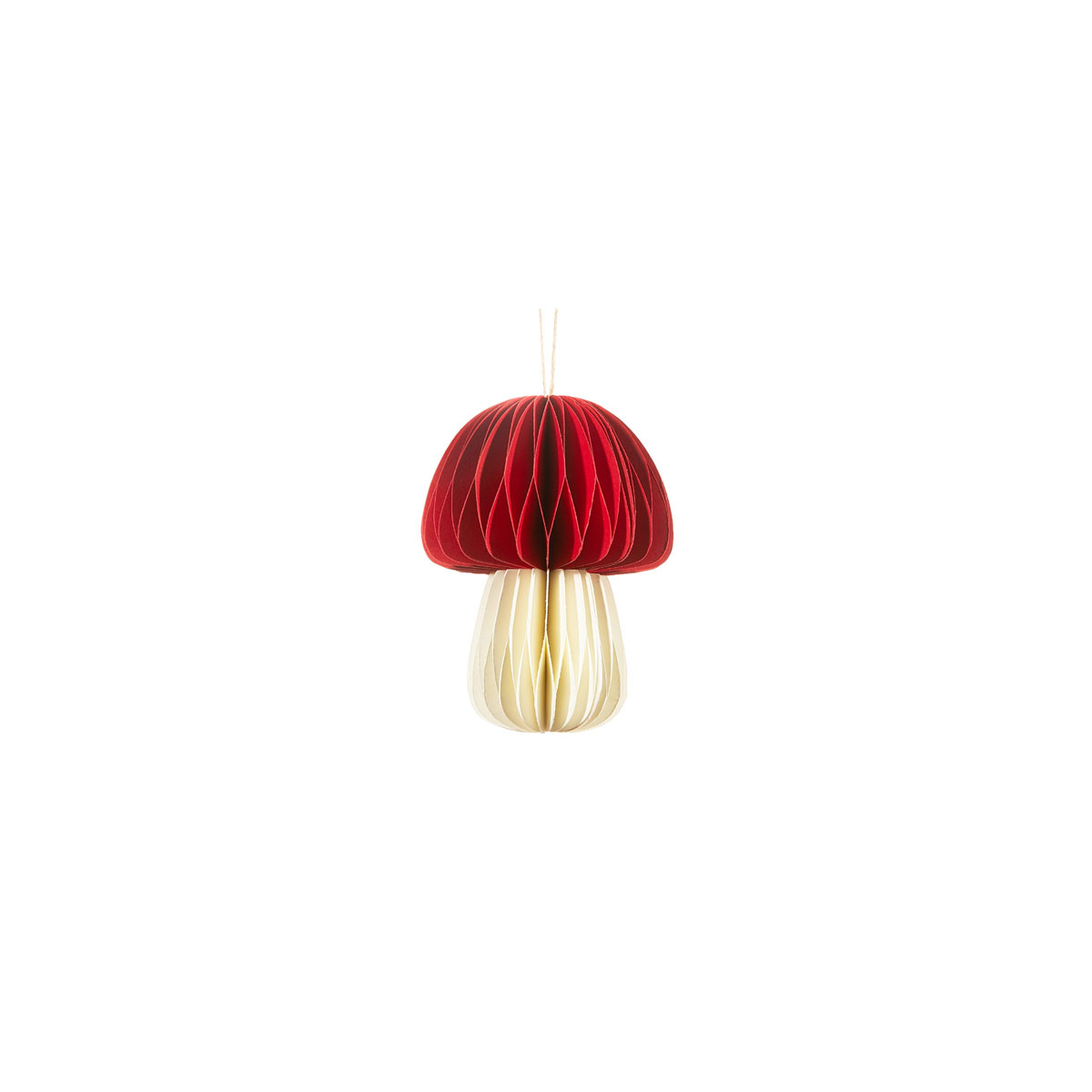 Papira-dekors-Honeycomb-Mushroom,-Red