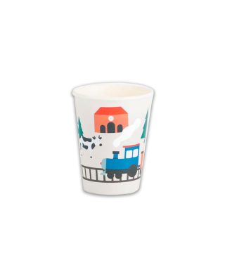 Papīra krūzītes Train, 8 gab.