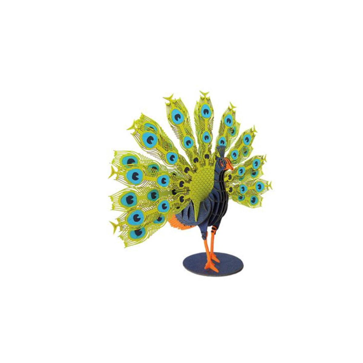Papira-modelis-Peacock,-3D