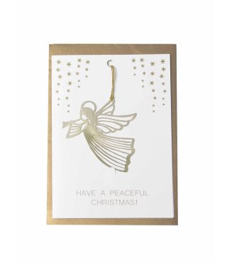 Pastkartīte ar metāla dekoru Angel