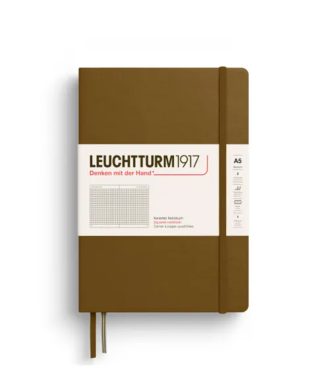 Piezīmju grāmata Brown, rūtiņu, A5, Hardcover, Leuchtturm1917