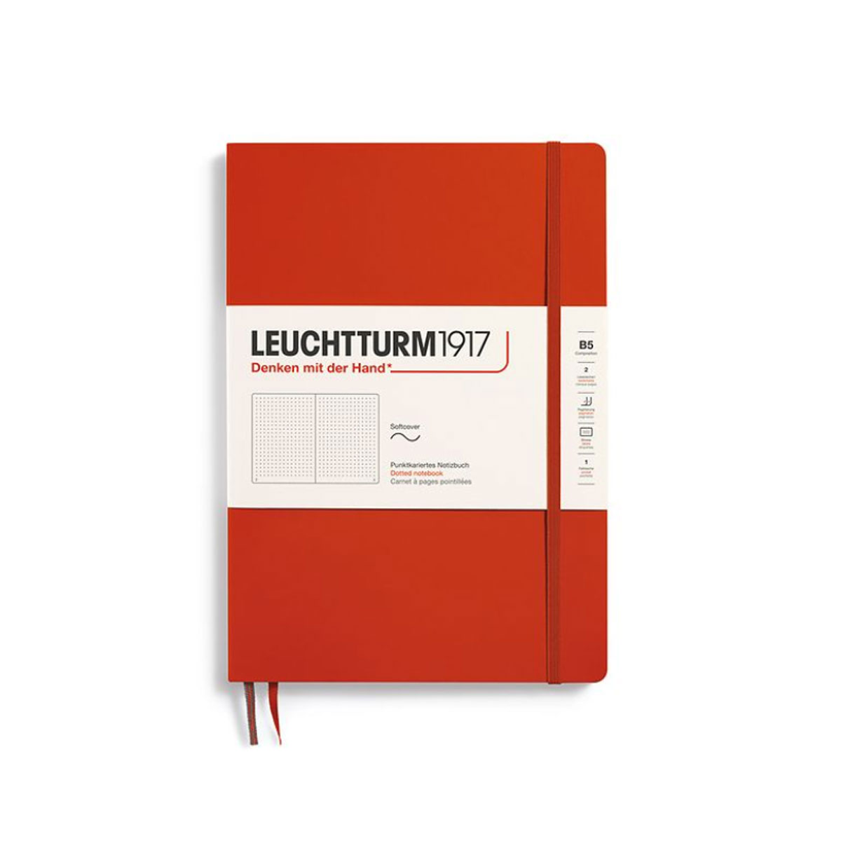 Piezimju-gramata-Fox-red,-B5,-punktotas,-Softcover,-Leuchtturm1917