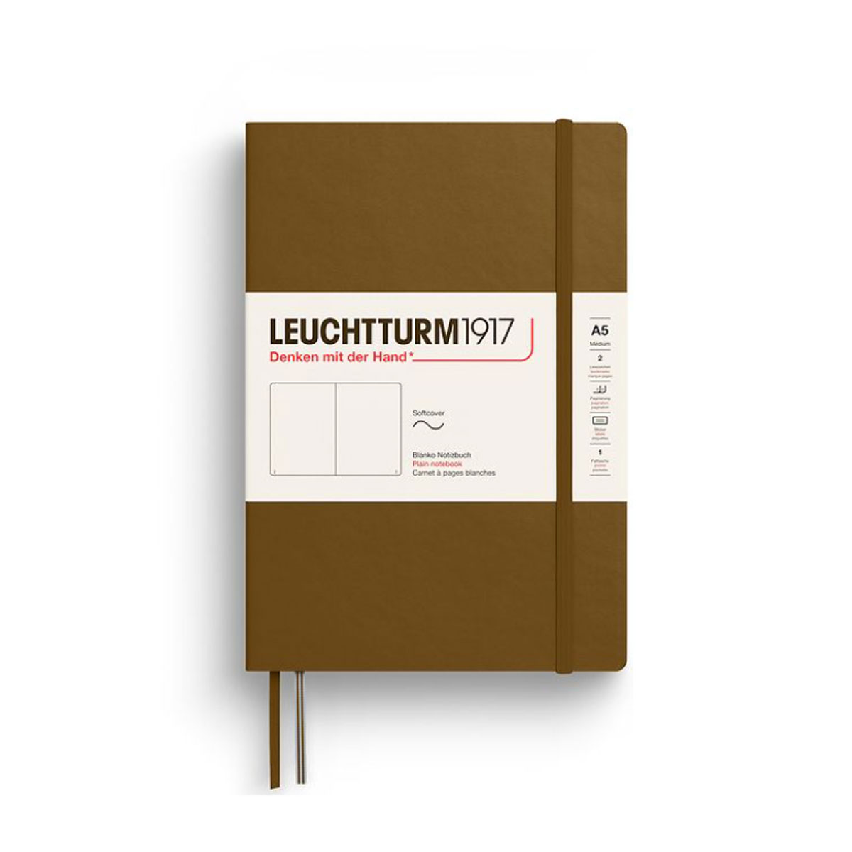Piezimju-gramata-Spice-Brown,-tuksas,-A5,-Softcover,-Leuchtturm1917